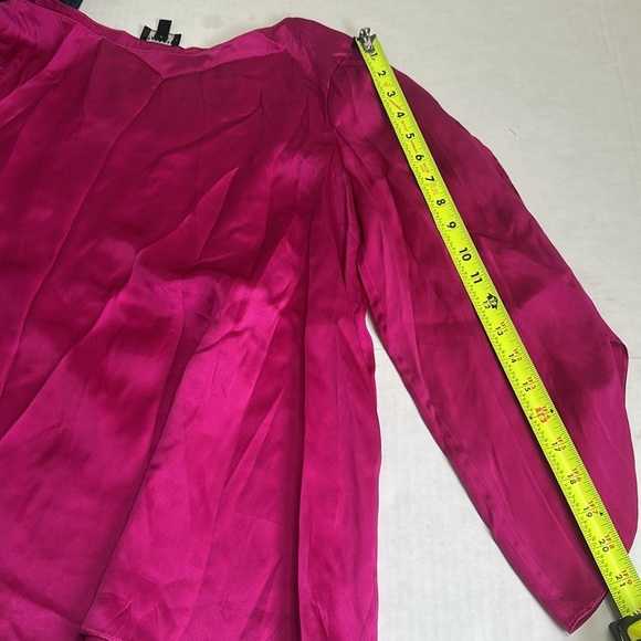 Talbots Women’s Size 8 Petite Pink Open Sleeve 100% Silk Blouse - Picture 9 of 13